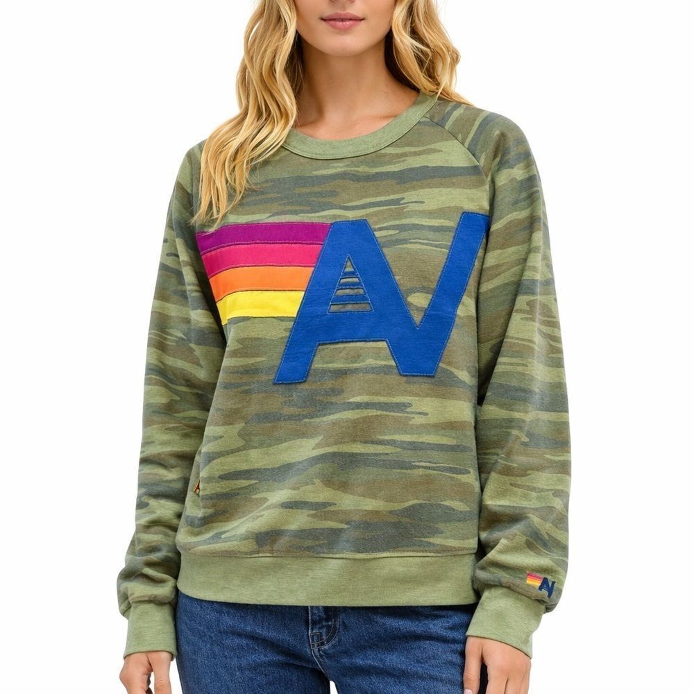 HTF Aviator Nation Logo Stitch Sweatshirt - Camo